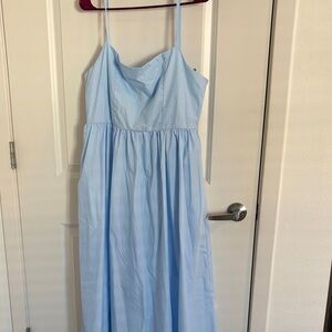 Light Blue Spaghetti Strap Dress